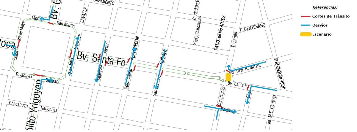 Operativo especial de tránsito por los festejos de los 140 años de Rafaela