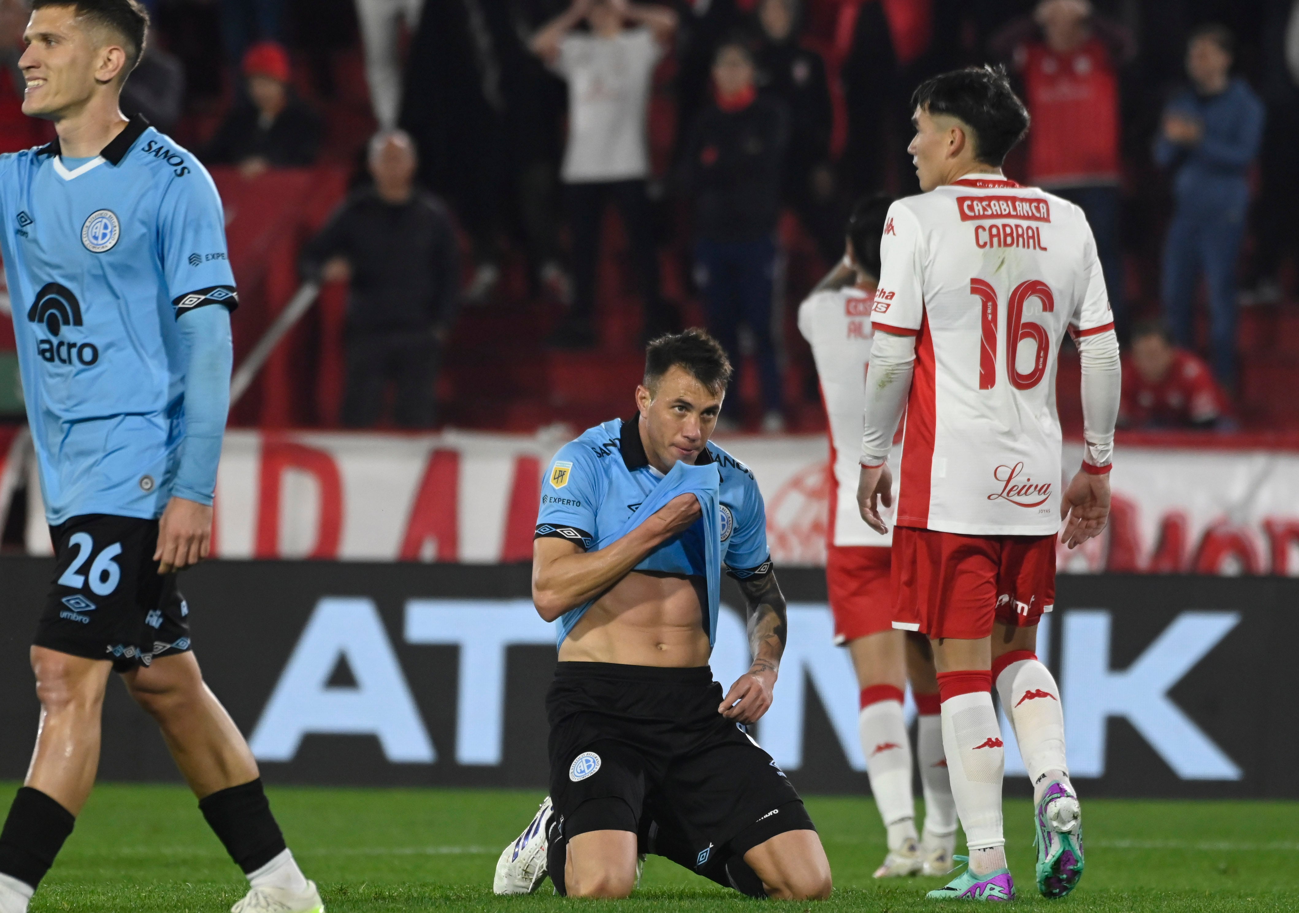 Gabriel Compagnucci, en el partido que Belgrano perdió ante Huracán por la Liga Profesional. (Fotobaires)