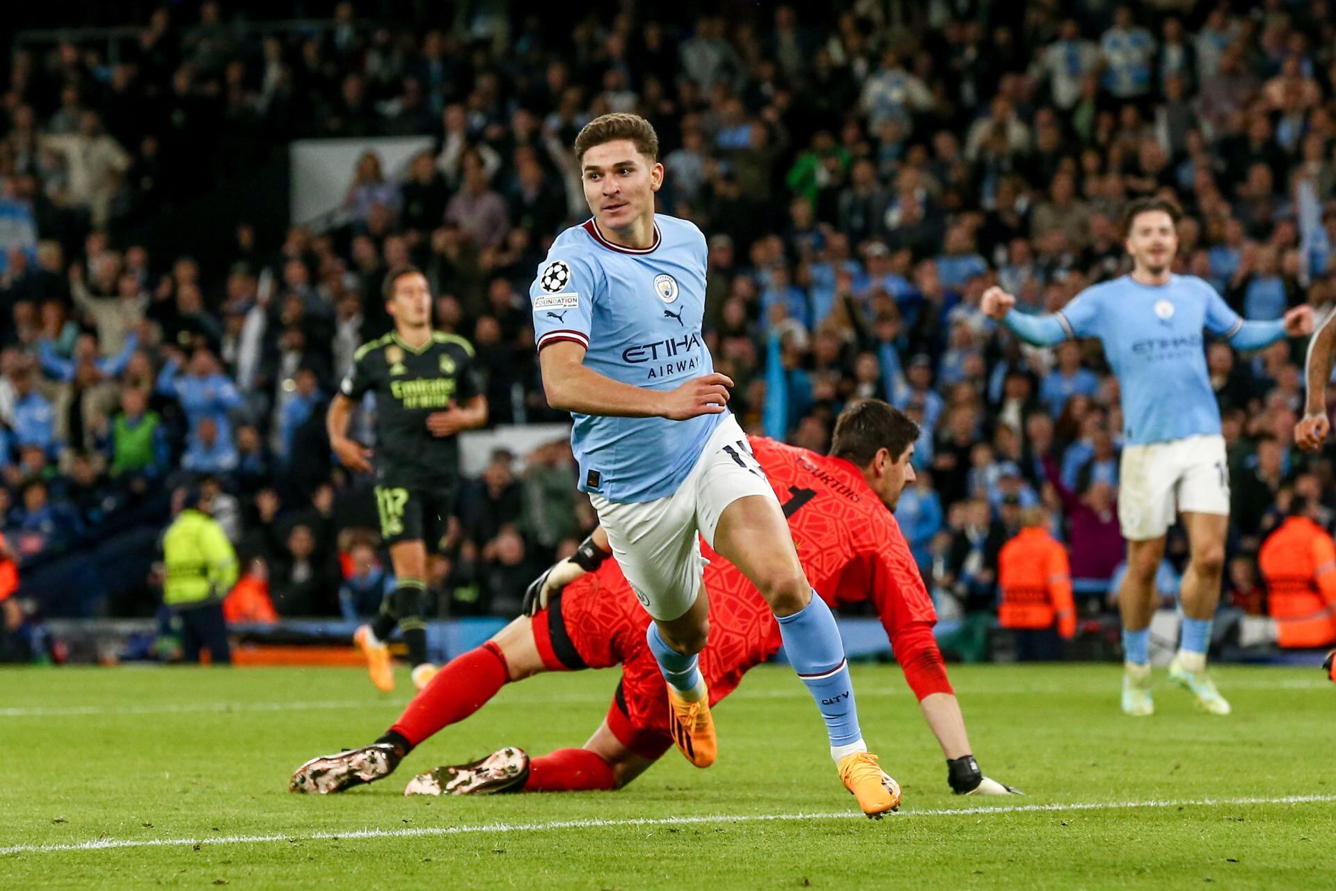 Julián Álvarez marcó el cuarto tanto del Manchester City ante el Real Madrid.