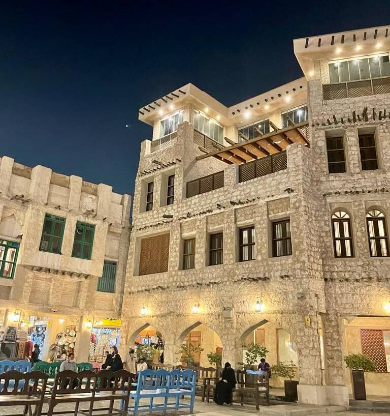 Los restaurantes de Souq Waqif, el principal punto turístico de Doha.