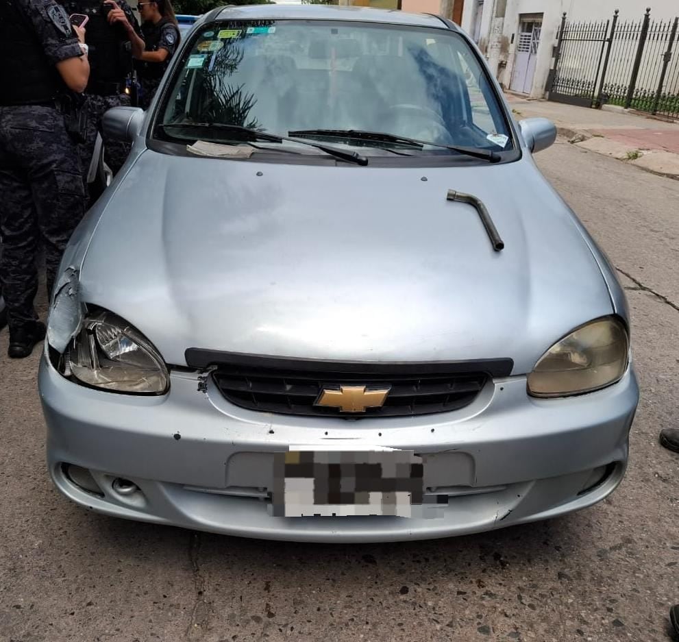 El auto del sujeto detenido.