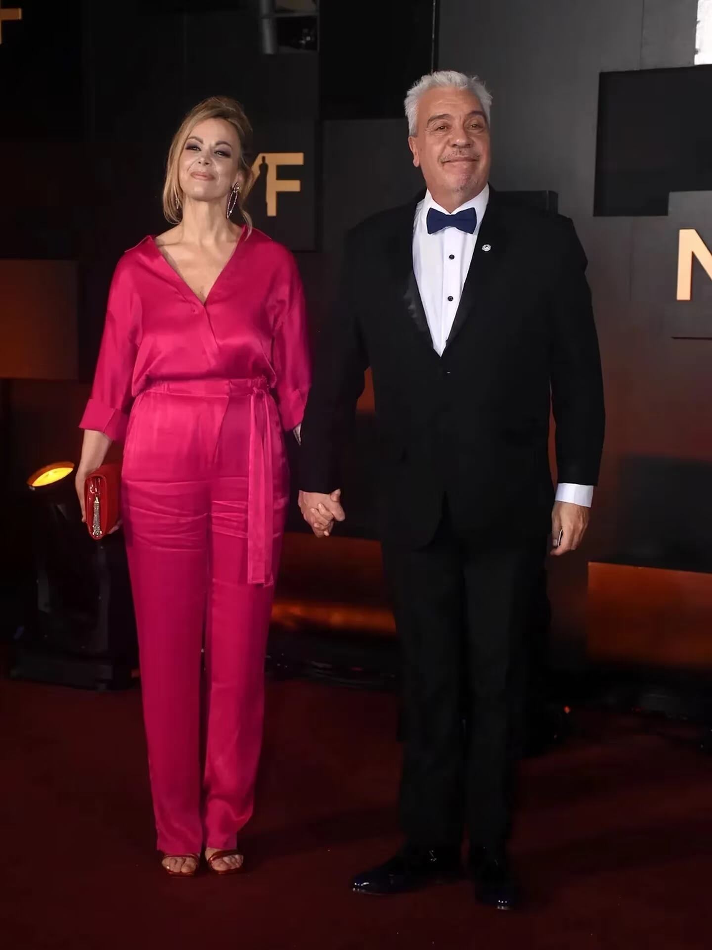 Caramelito y Coco Sily en los Premios Martín Fierro 2023.