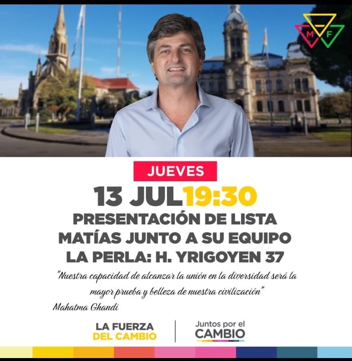 Elecciones 2023 en Tres Arroyos: Matías Fhürer presenta su lista