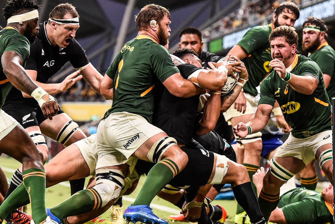 Sudáfrica y Nueva Zelanda abrieron la edición 2022 del Rugby Championship. (@Springboks)