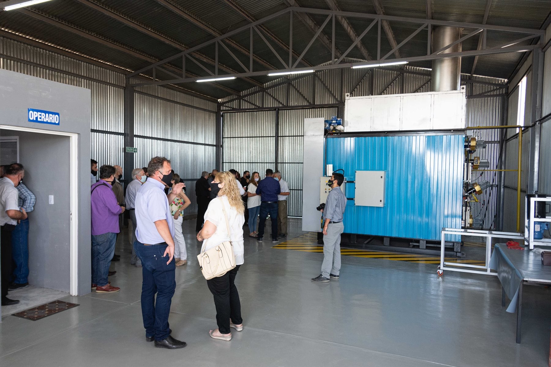 El intendente Marcolini participó de la inauguración del crematorio en Alvear. Gentileza 