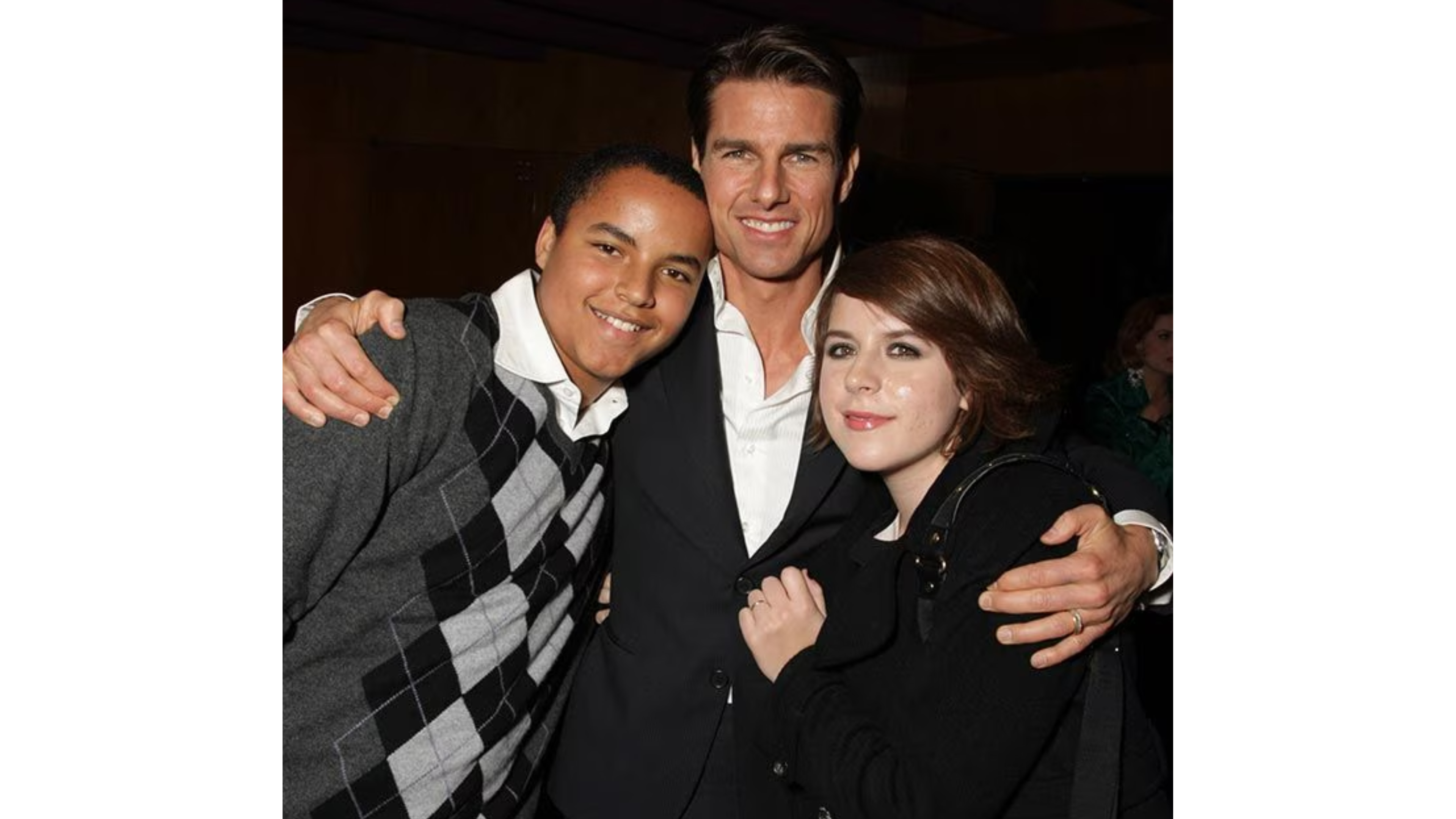 Tom Cruise y sus hijos adoptivos.