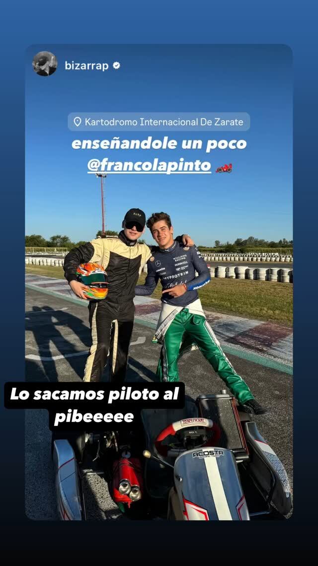 Bizarrap y Franco Colapinto corrieron en karting, jugaron al fútbol juntos y dejaron un llamativo mensaje: “La pretemporada”