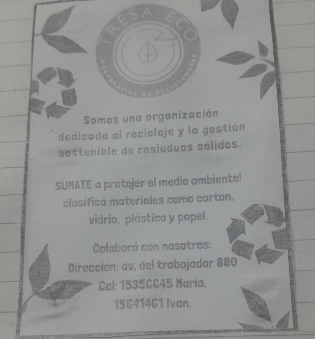 Cooperativa de Reciclado Tresa Eco