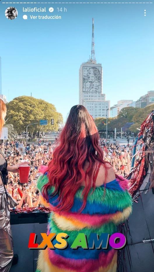 Lali en la marcha del orgullo Buenos Aires 2022