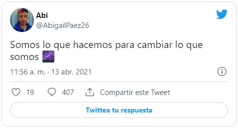 Otro de los tuits de la mujer acusada de haber asesinado a Lucio. Twitter. Captura de pantalla.