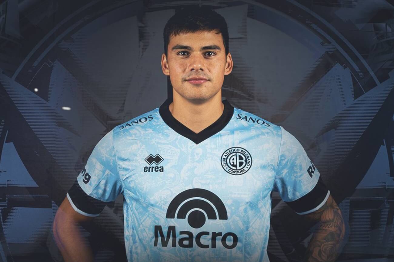 Ibacache ya posó con la camiseta del Pirata (Belgrano)