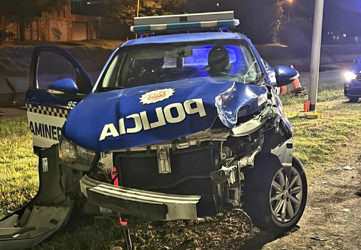 Se conoció el video del choque entre un colectivo de Tamse y un móvil de la Policía Caminera en Córdoba