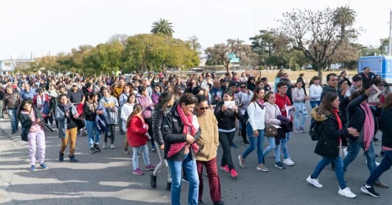 Marcha por Joaquín, este sábado en Laboulaye. (Gentileza El Doce)