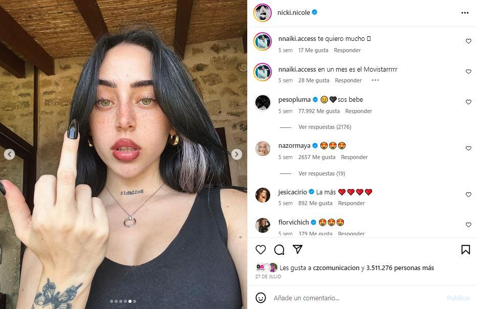 Coscu se burló de Peso Pluma: la fuerte reacción de Nicki Nicole contra el streamer