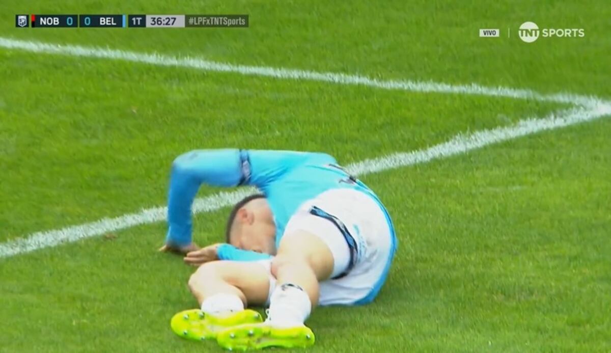 Belgrano: el gol que no fue ante Newell’s con lesión de Lencioni incluída