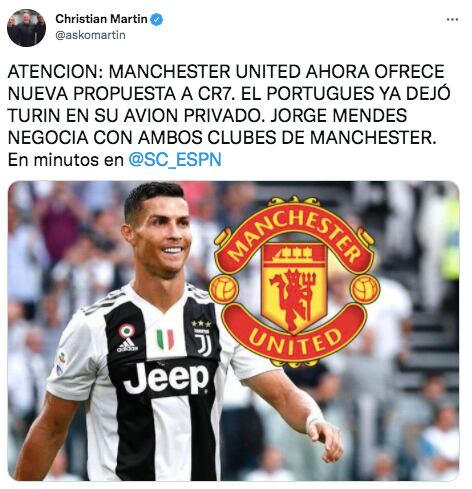 Cristiano Ronaldo podría volver al Manchester United.