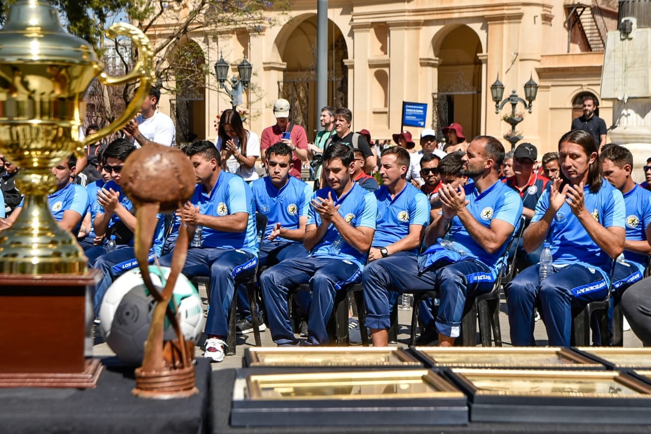 La presentación de la Copa América para ciegos, que arranca este domingo. (Gentileza prensa Municipalidad).