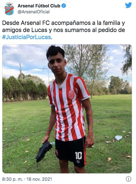 El pedido de Justicia por Lucas de los clubes del fútbol argentino.