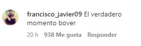 Los comentarios en el video subido a Instagram.