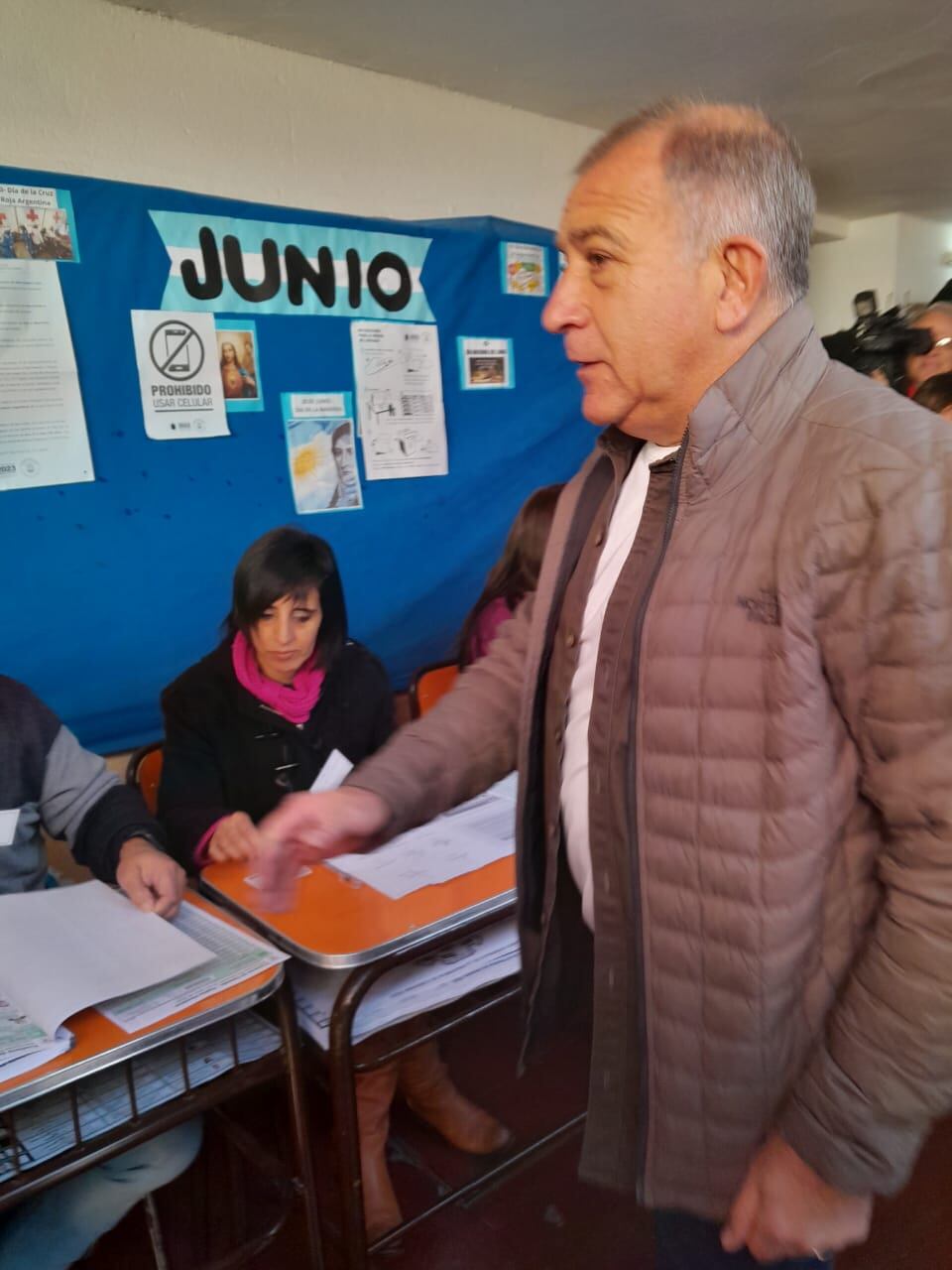 Juez, al votar. (Prensa de Luis Juez)