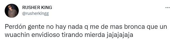 Rusherking y su mensaje en Twitter tras las acusaciones de Brunenger.