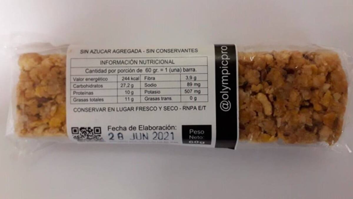 Alerta alimentaria por una barra energizante fabricada en Santa Fe