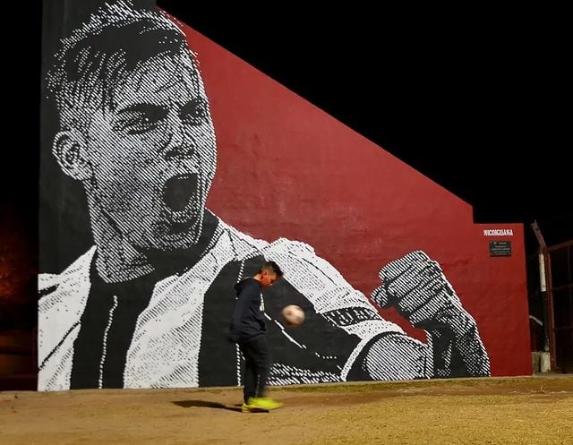 El anterior mural en honor a Dybala.