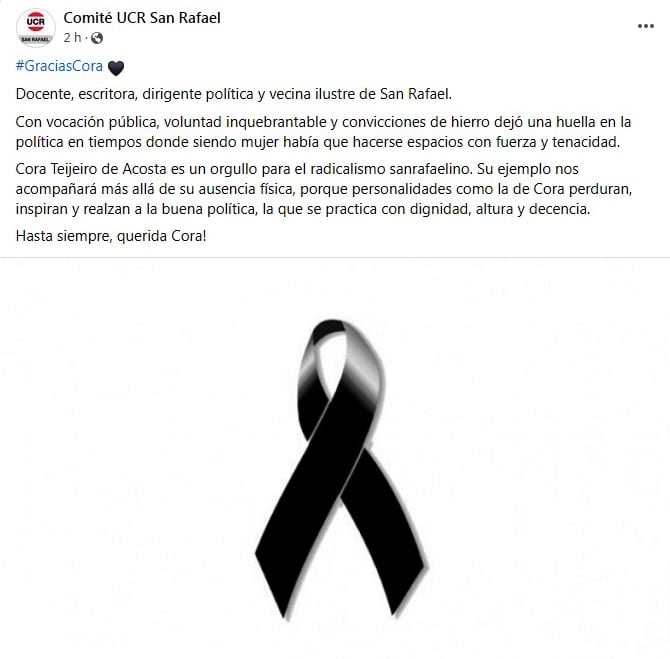 Despiden a Cora en redes sociales.