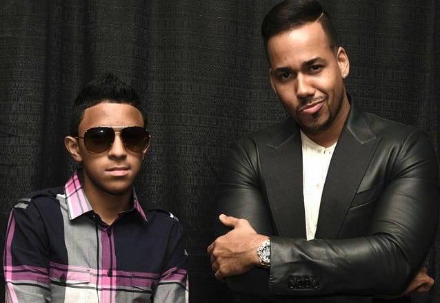 Romeo Santos junto a su primer hijo Alex