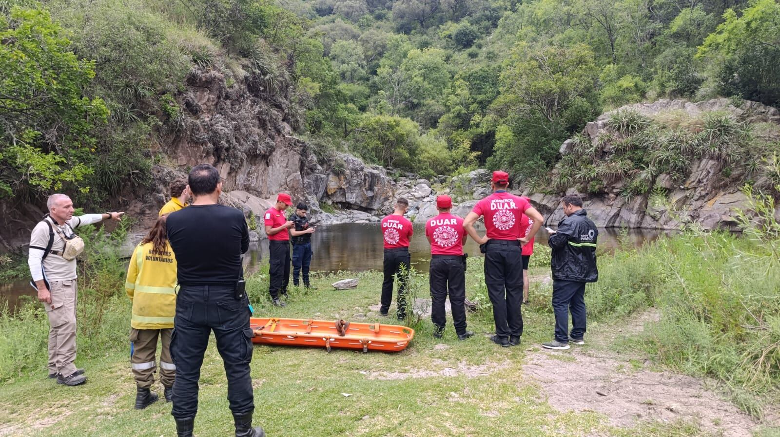 Operativo en el dique La Quebrada tras el fallecimiento de un joven de 24 años.