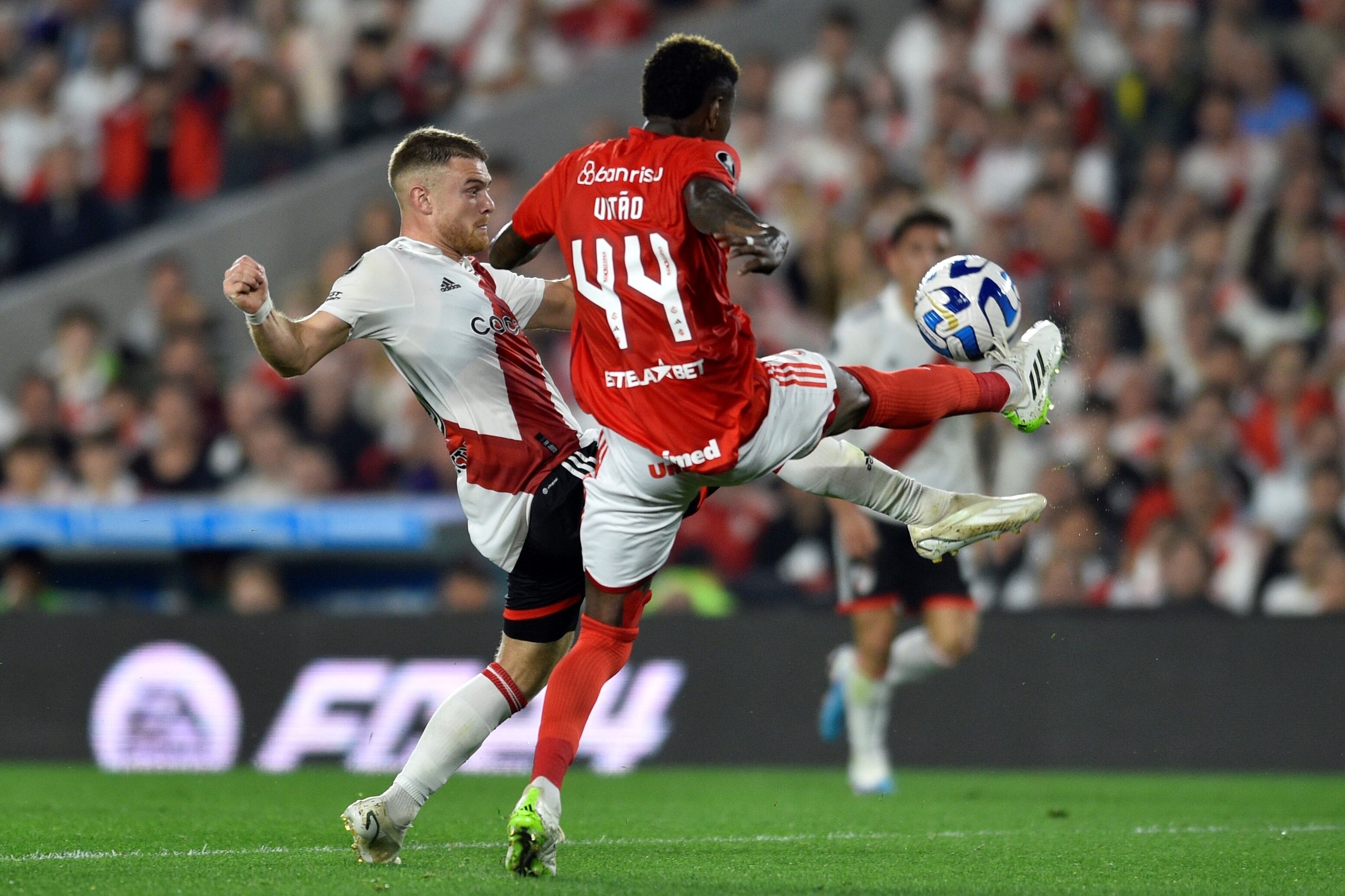 Lucas Beltrán, delantero de River, en el duelo ante Inter. (AP).