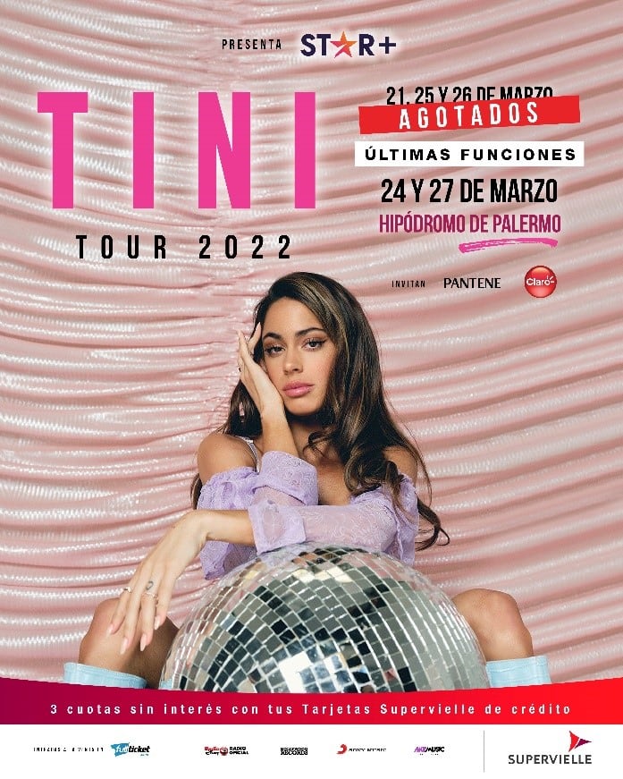 Tini sumó nuevas funciones para sus shows en el Hipódromo de Palermo.