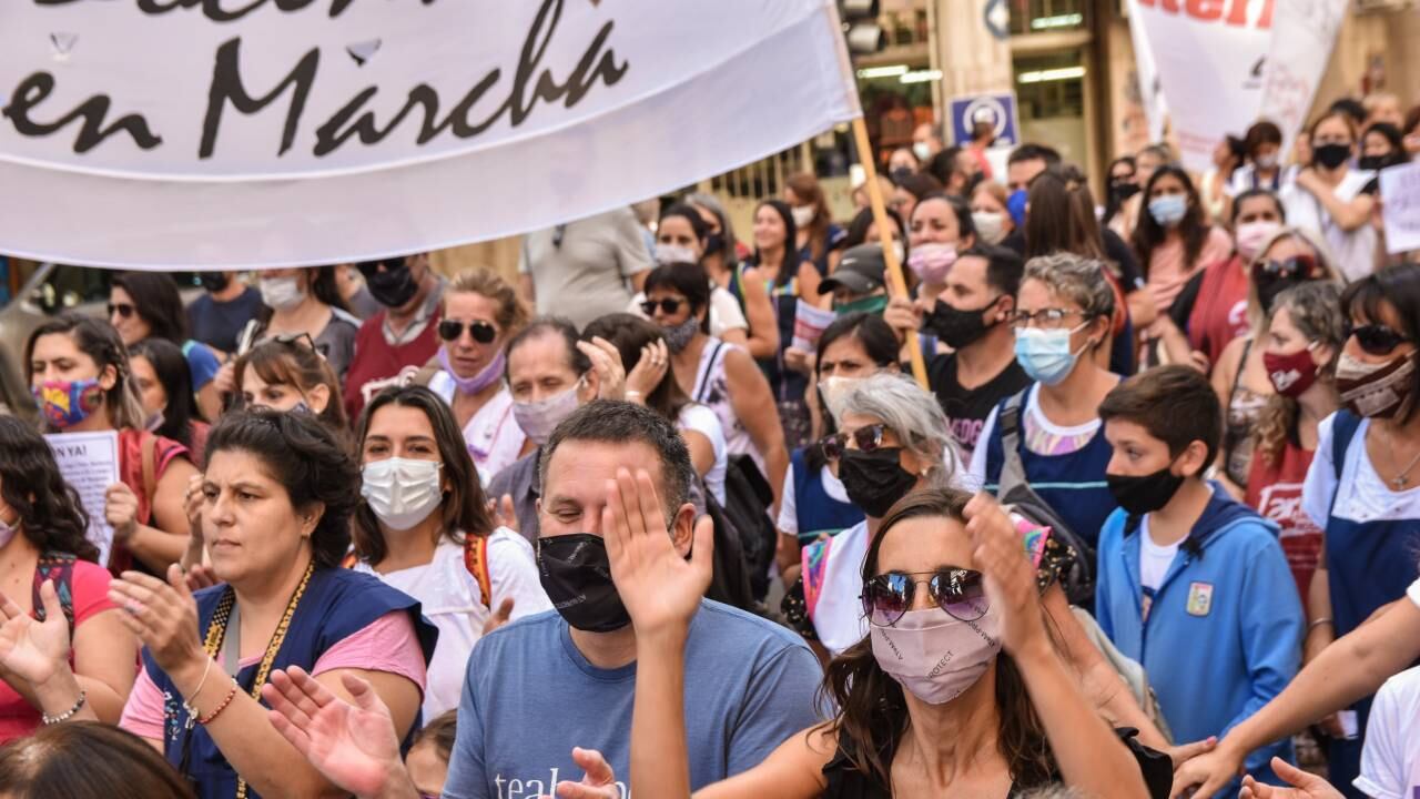 Marcha de Amsafe y ATE en Rosario