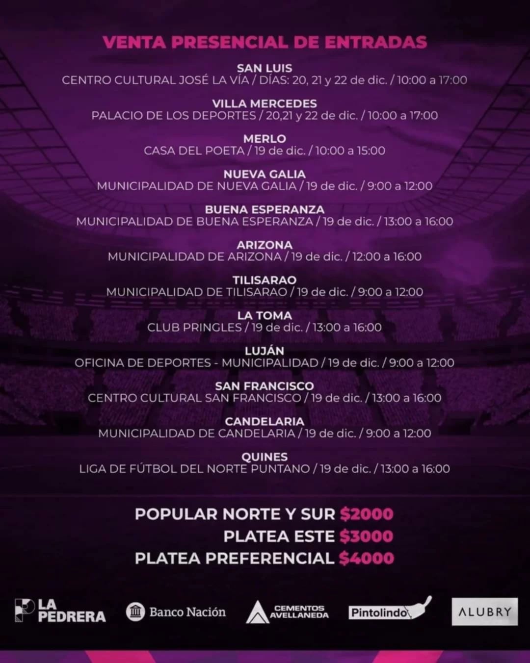 Entradas para River vs Unión La Calera en San Luis: puntos de venta y horarios.