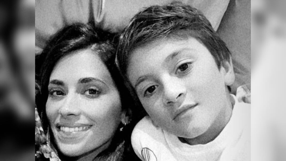 Antonela Roccuzzo compartió una divertida foto de Thiago Messi en modo “ganador” en Qatar