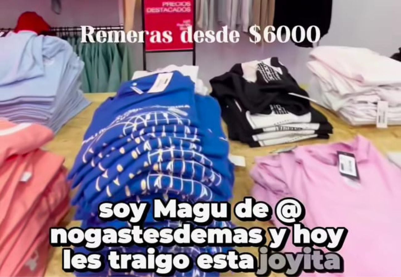 Remeras desde $6.000 en el nuevo outlet.