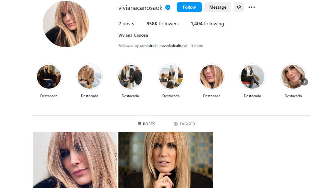 La reaparición de Viviana Canosa a las redes sociales.