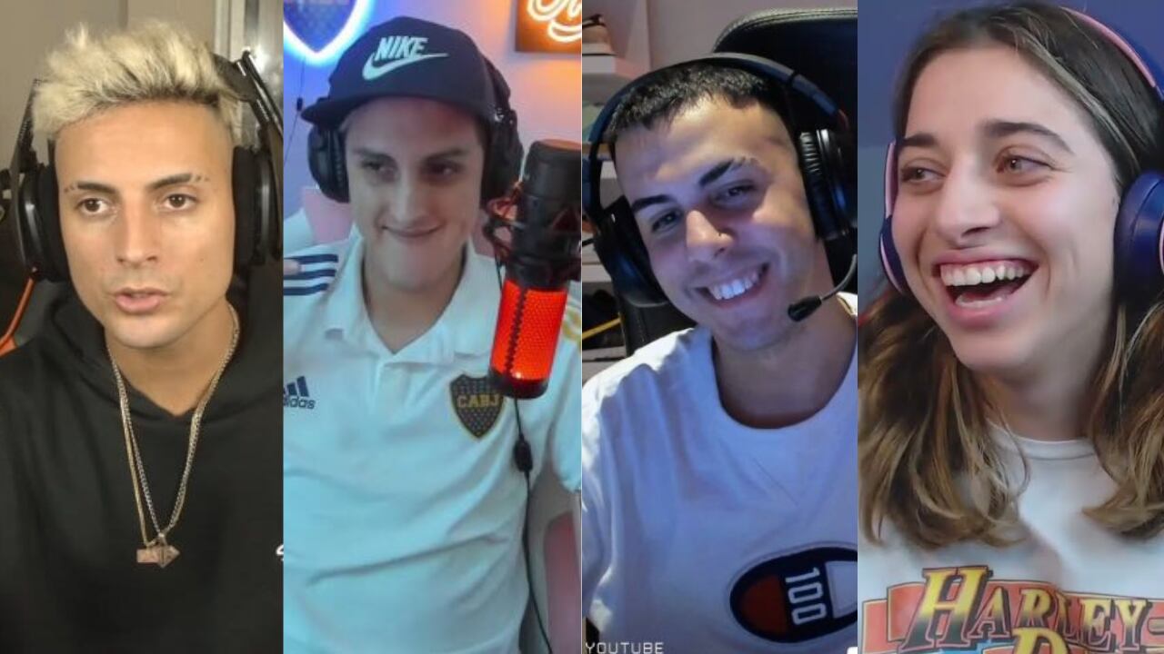 Algunos streamers argentinos.