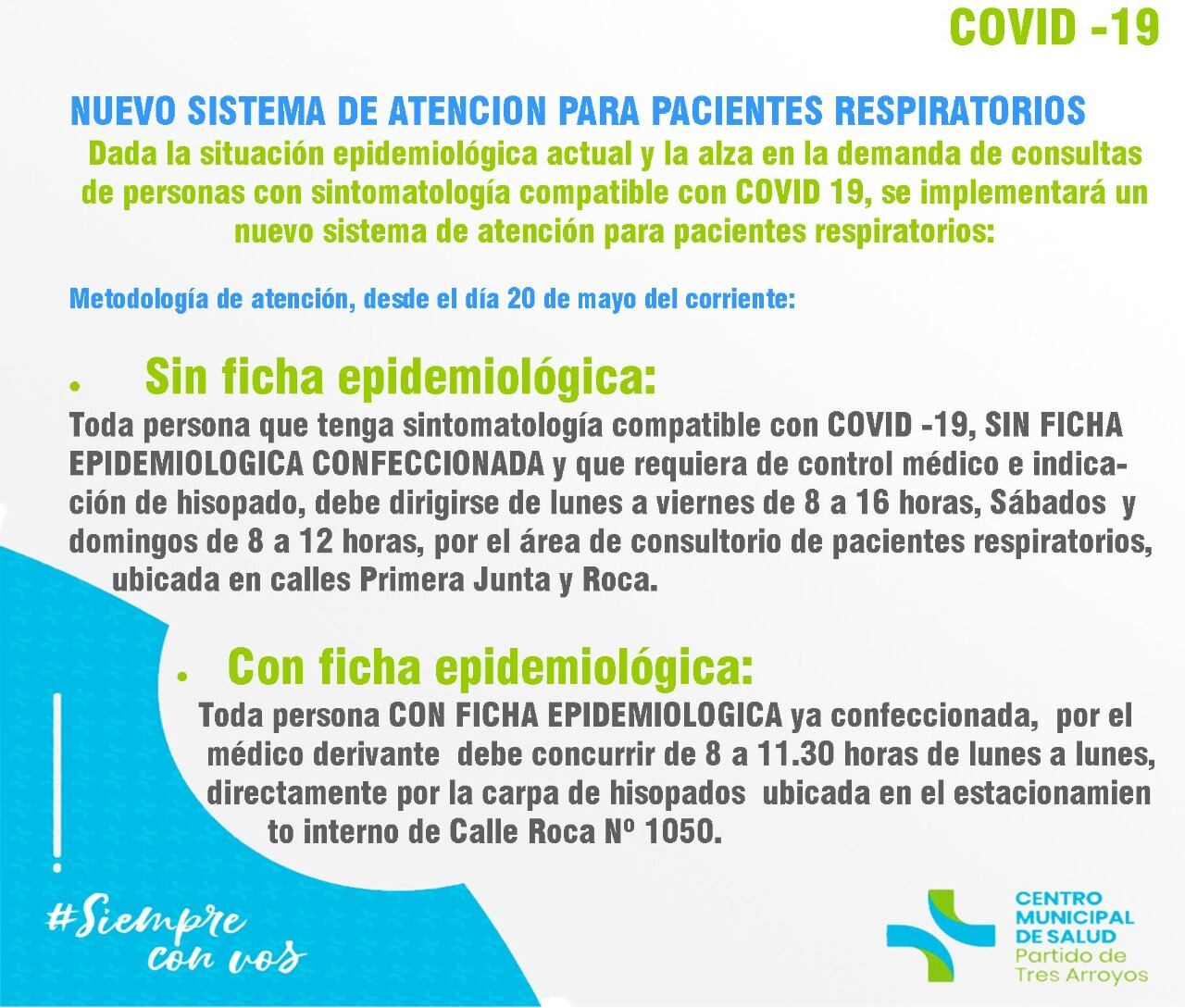 Atención COVID, Hospital Pirovano Tres Arroyos