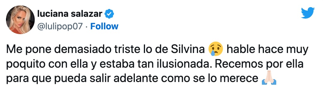 Cadena de oración por Silvina Luna: lo que dijo Luciana Salazar