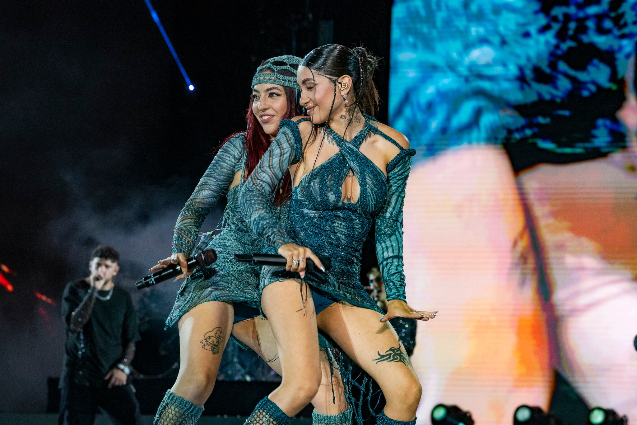 María Becerra cantó con su hermana en sus shows en River.