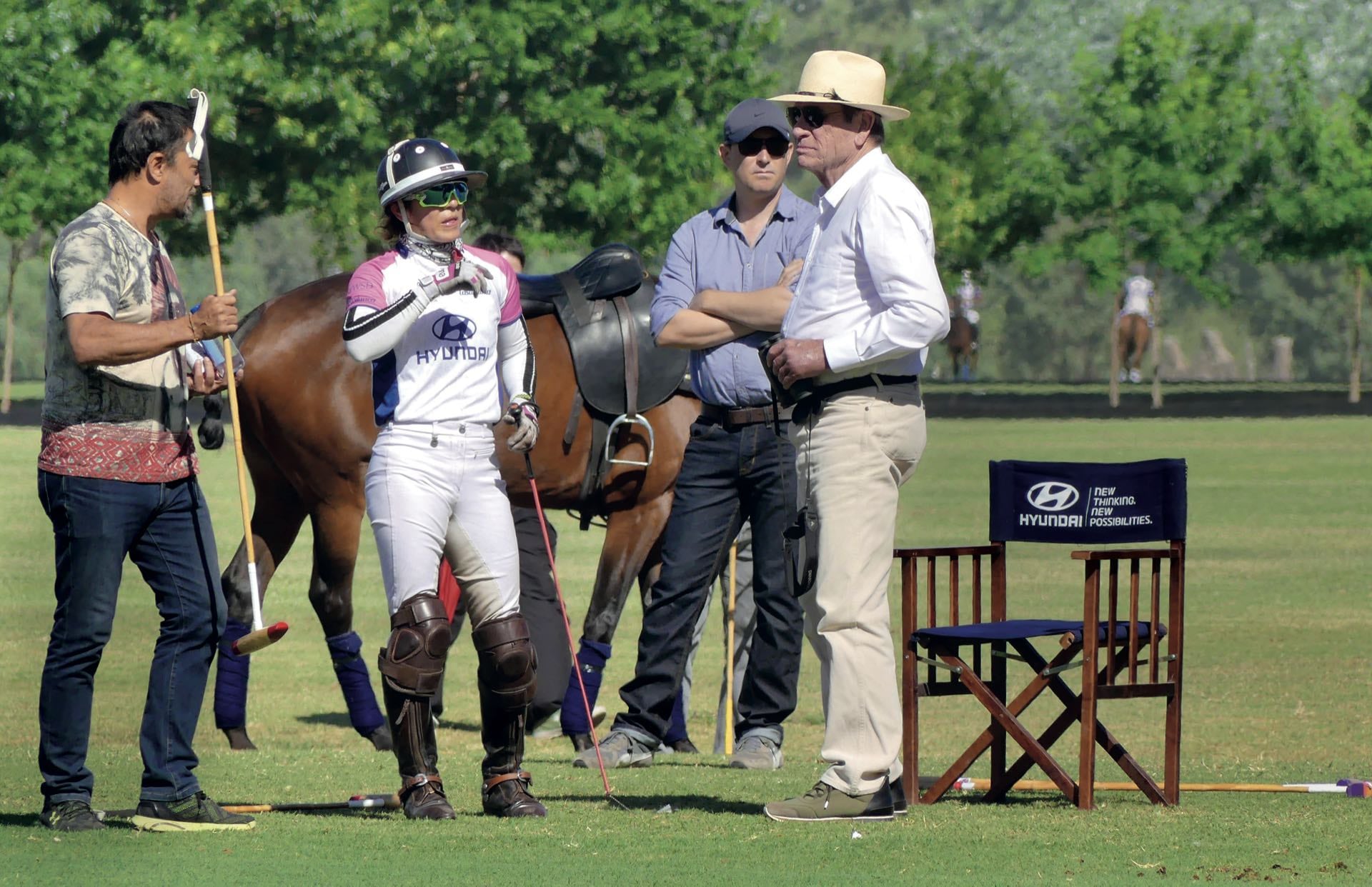 En un partido de polo en Argentina, una de las pasiones de Tommy Lee Jones.