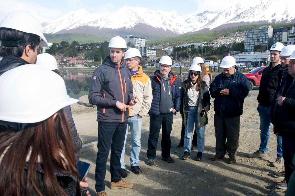 Funcionarios de Nación y de CAF recorrieron obras en Ushuaia