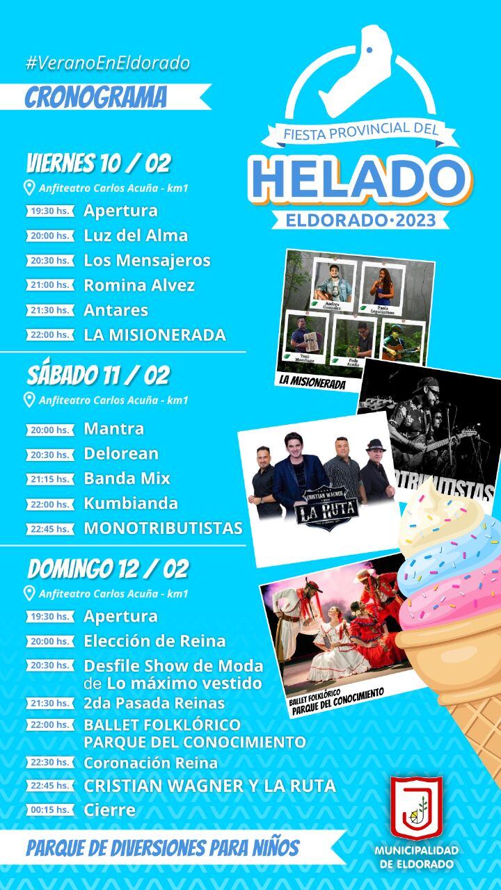 Arrancó la Fiesta Provincial del Helado en Eldorado.