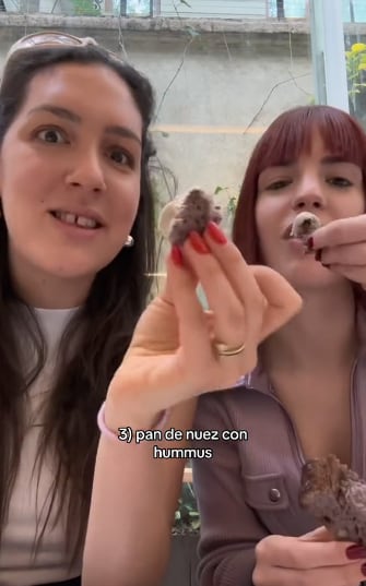 Dos influencers mostraron qué comieron.