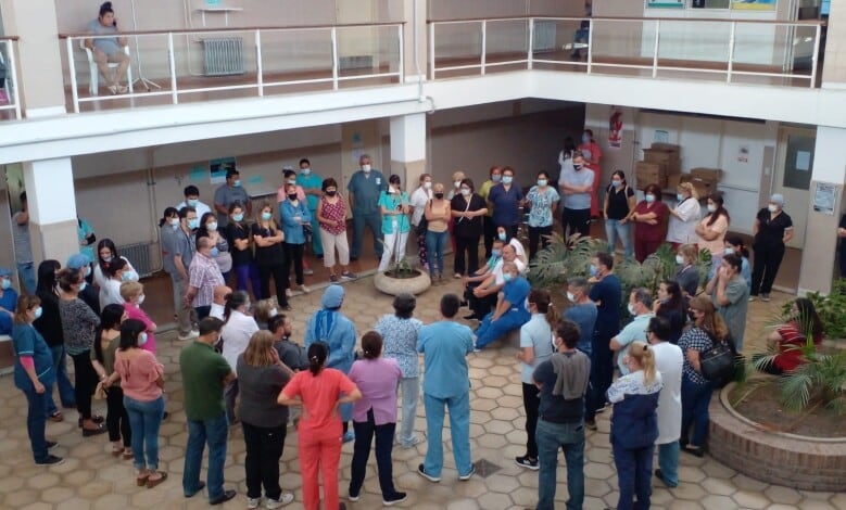 Autoconvocatoria en el Hospital Illia.