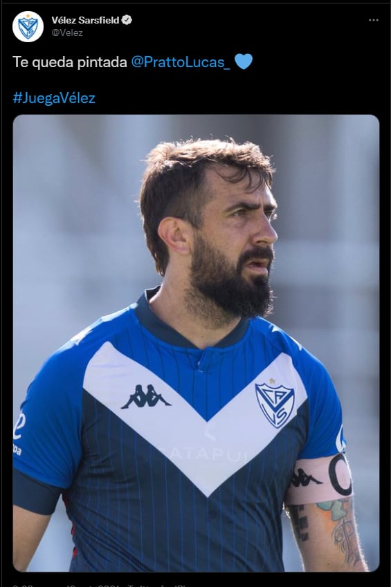 La cuenta de Vélez celebró el regreso del "Oso" (Twitter/@Velez)