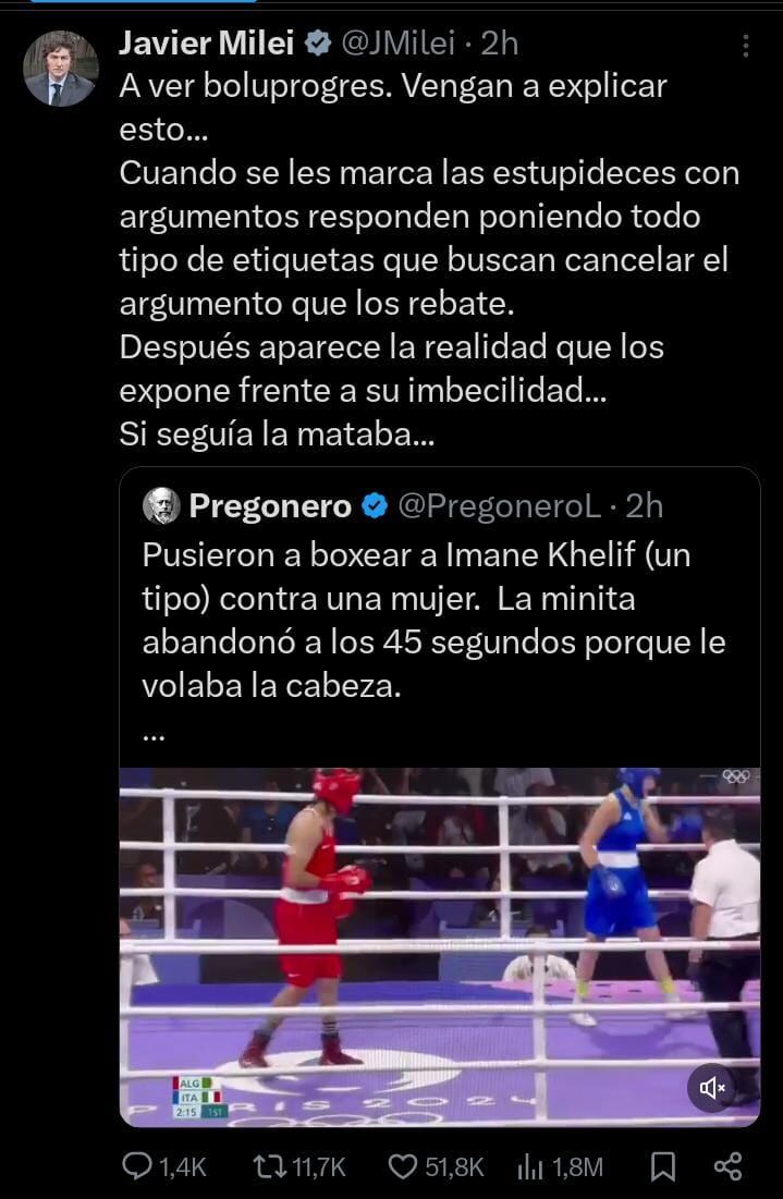 El Presidente de la Nación estalló en Twitter.