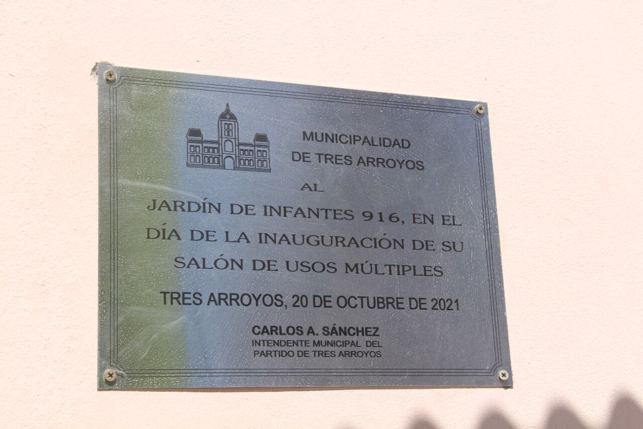 Se inauguró el SUM del Jardin de Infantes Nº 916