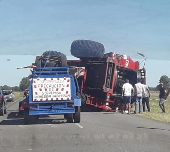 Así fue el vuelco en la ruta 30 entre Rauch y Tandil